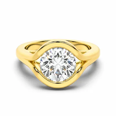 Orla Split Bezel Solitaire Engagement Ring
