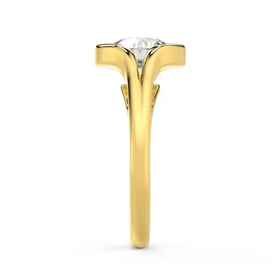 Orla Split Bezel Solitaire Engagement Ring