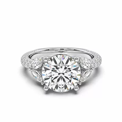 Tavia Wrapped Pavé Lab Diamond Engagement Ring