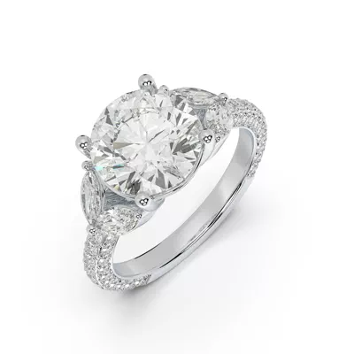 Tavia Wrapped Pavé Lab Diamond Engagement Ring