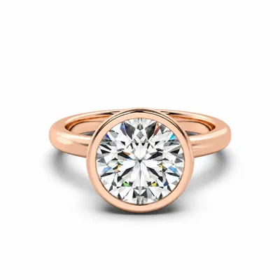 Lucera Bezel Hidden Halo Engagement Ring