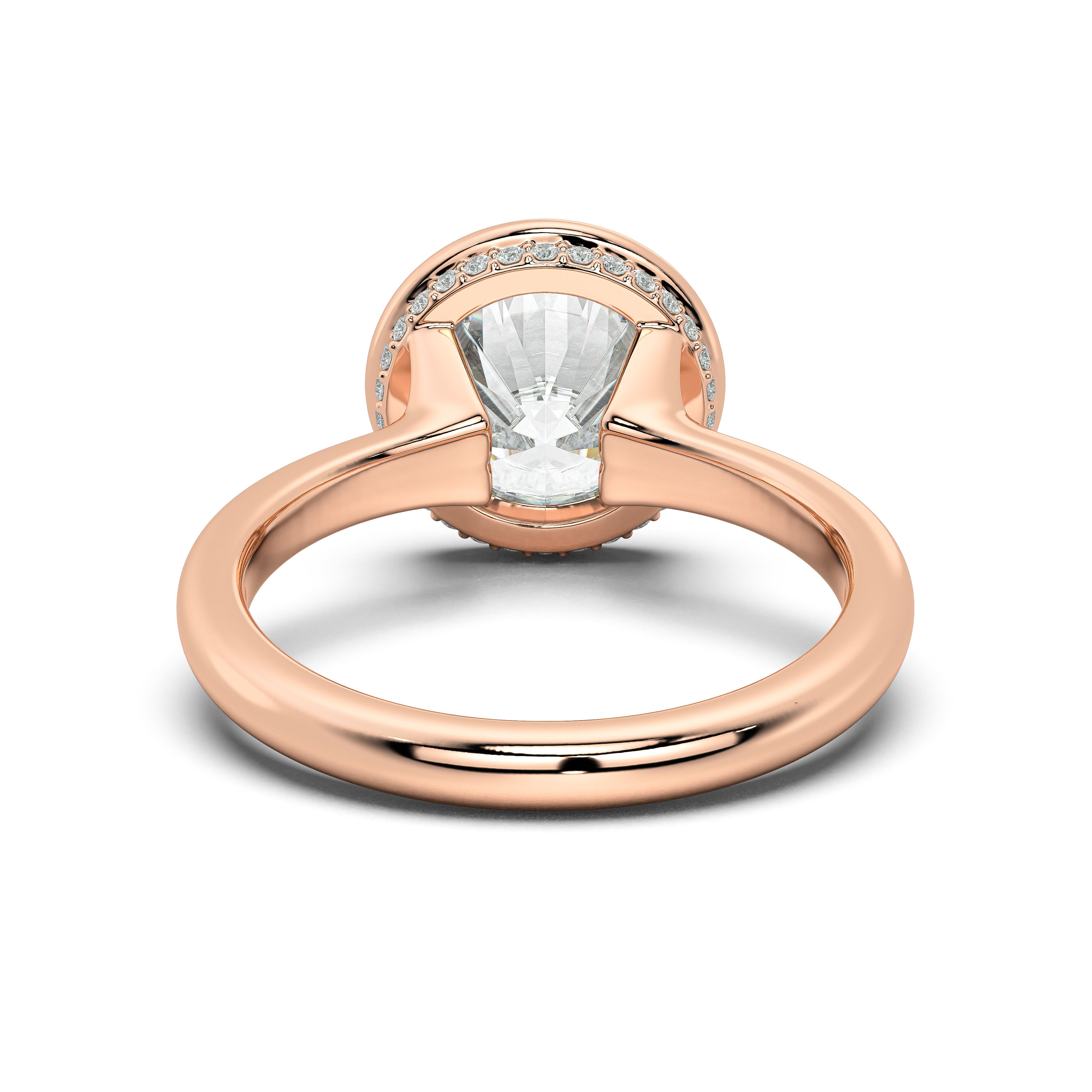 Lucera Bezel Hidden Halo Engagement Ring
