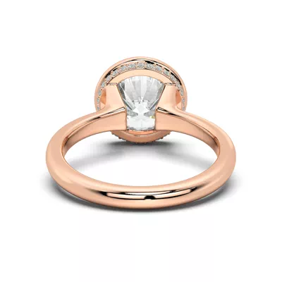 Lucera Bezel Hidden Halo Engagement Ring