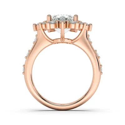 Solara Sunburst Halo Engagement Ring