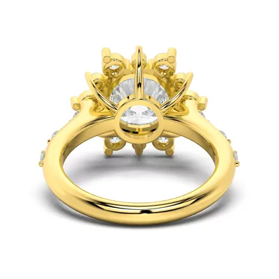 Solara Sunburst Lab Diamond Engagement Ring