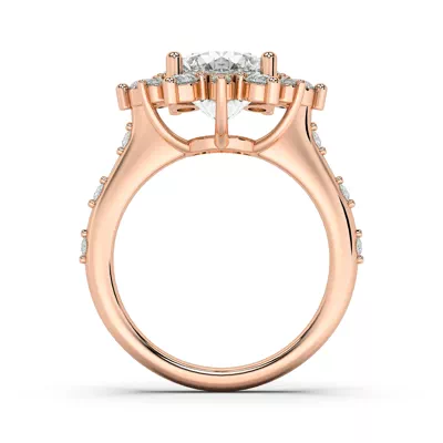 Solara Sunburst Lab Diamond Engagement Ring