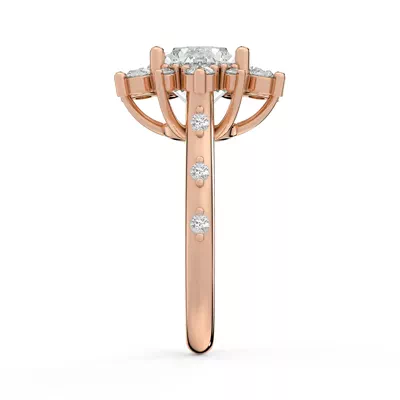 Solara Sunburst Lab Diamond Engagement Ring