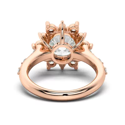 Solara Sunburst Lab Diamond Engagement Ring