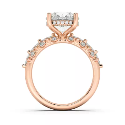 Alira Marquise Hidden Halo Engagement Ring