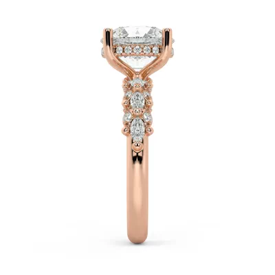 Alira Marquise Hidden Halo Engagement Ring