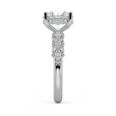 Alira Marquise Hidden Halo Engagement Ring