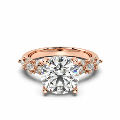 Alira Marquise Hidden Halo Lab Diamond Engagement Ring