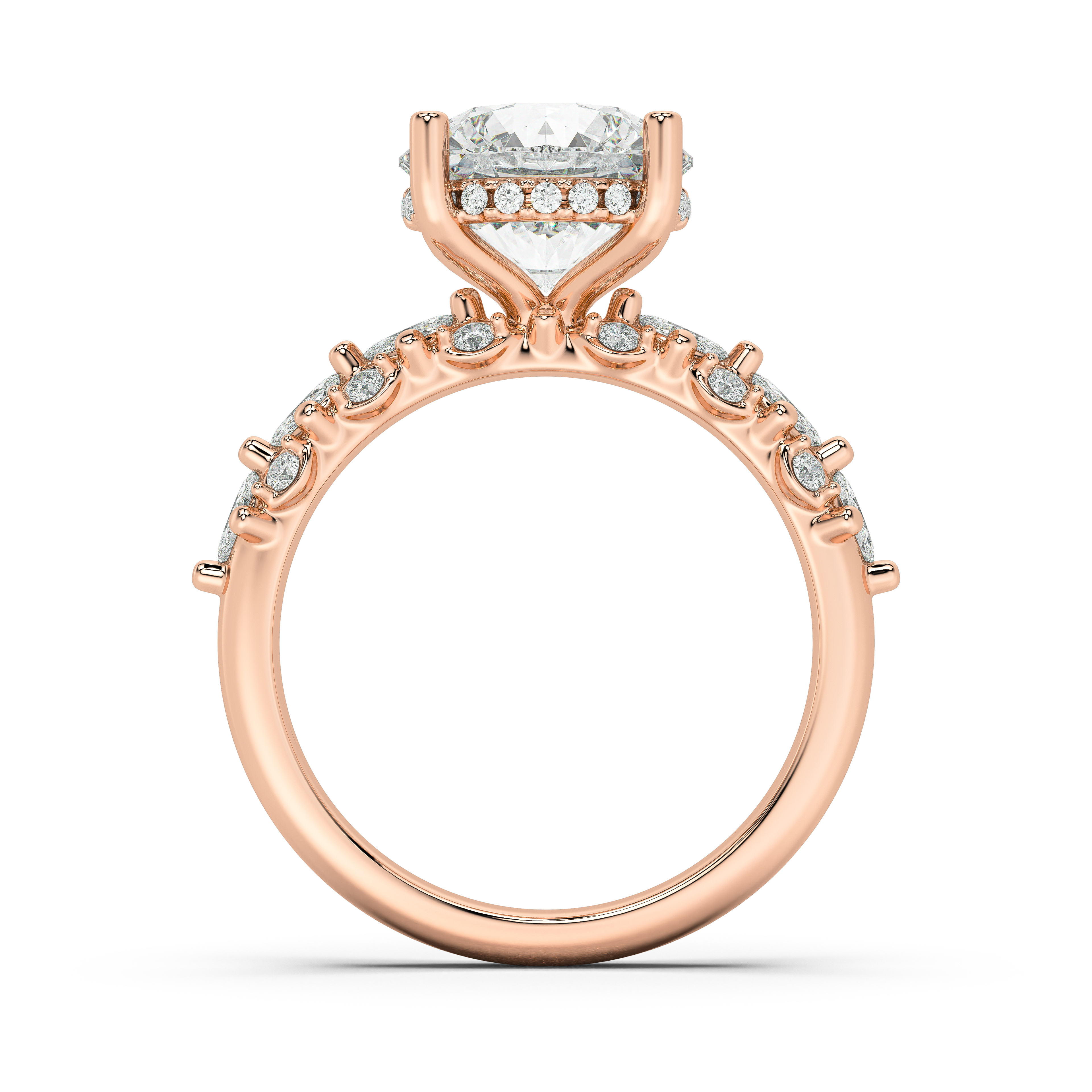 Alira Marquise Hidden Halo Engagement Ring