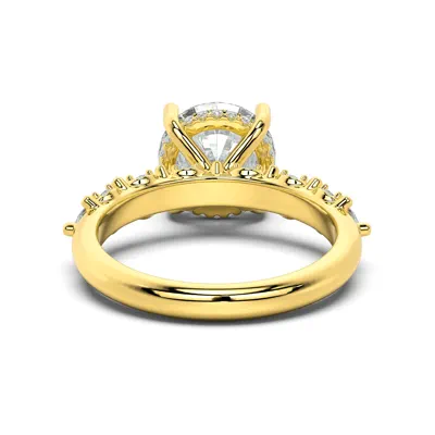 Alira Marquise Hidden Halo Lab Diamond Engagement Ring