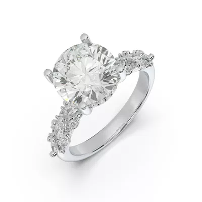 Alira Marquise Hidden Halo Lab Diamond Engagement Ring