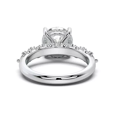 Alira Marquise Hidden Halo Lab Diamond Engagement Ring
