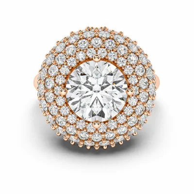 Portella Domed Halo Engagement Ring