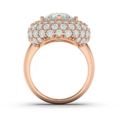 Portella Domed Halo Engagement Ring