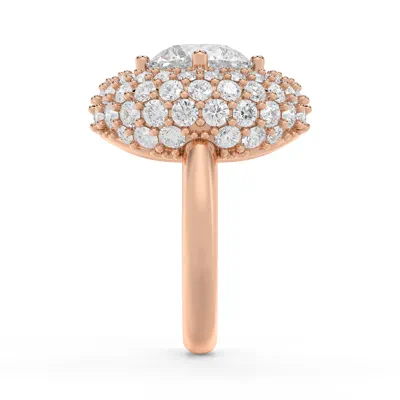Portella Domed Halo Engagement Ring