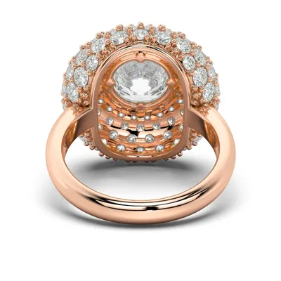 Portella Domed Halo Engagement Ring