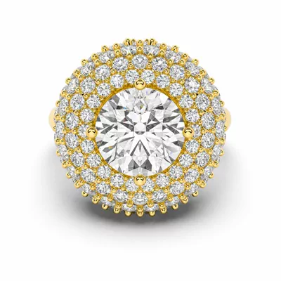 Portella Domed Halo Lab Diamond Engagement Ring