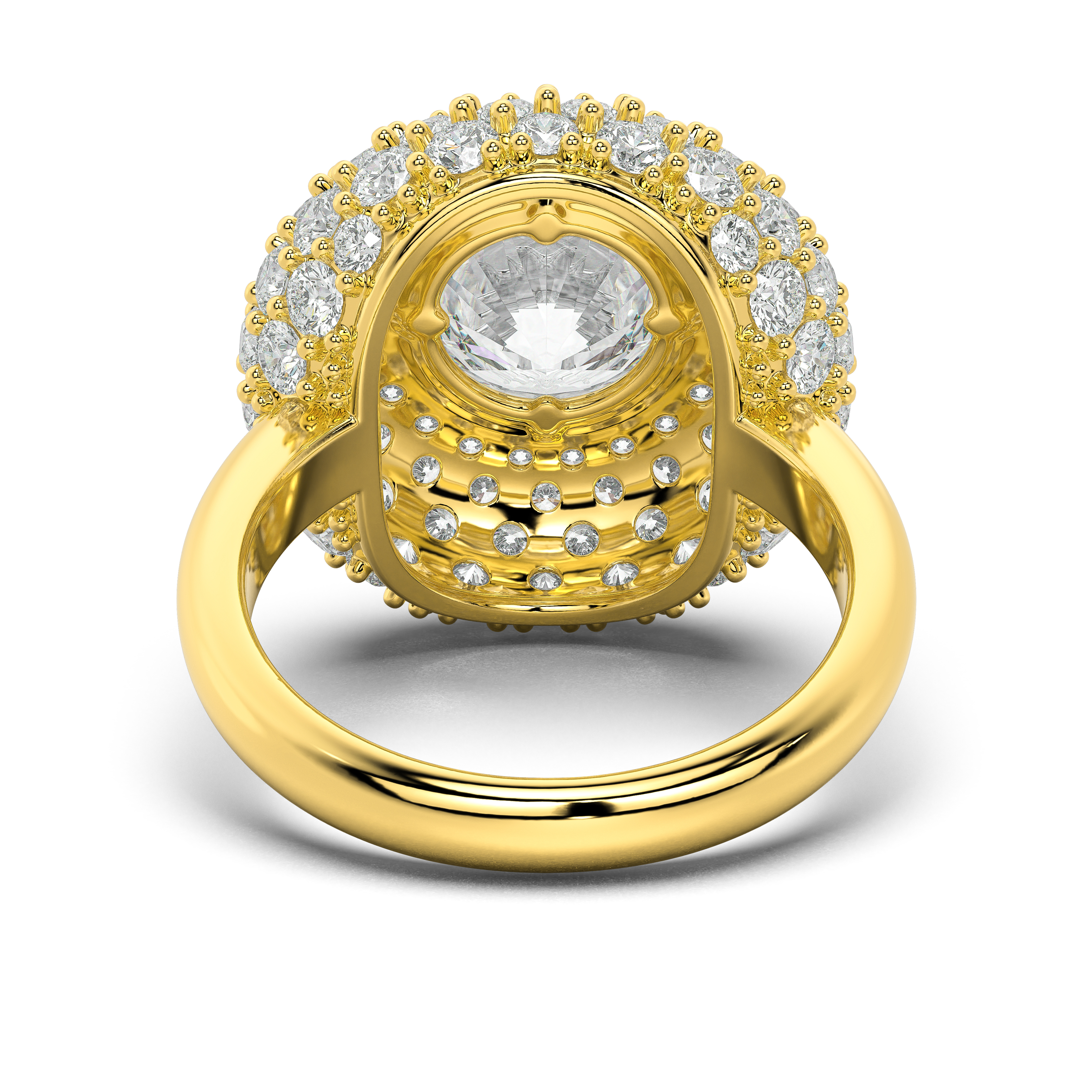 Portella Domed Halo Engagement Ring