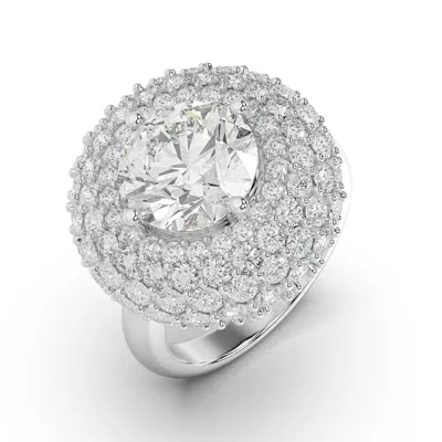 Portella Domed Halo Engagement Ring