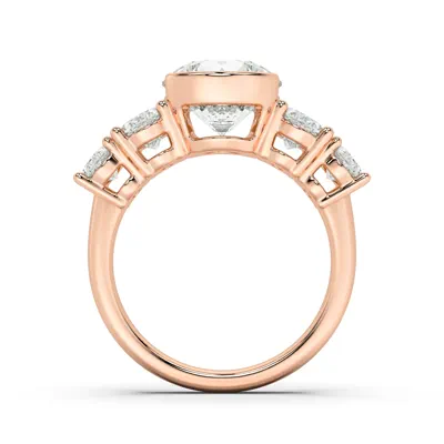 Neria Five-Stone Half Bezel Engagement Ring