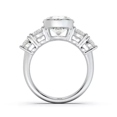 Neria Five-Stone Half Bezel Lab Diamond Engagement Ring