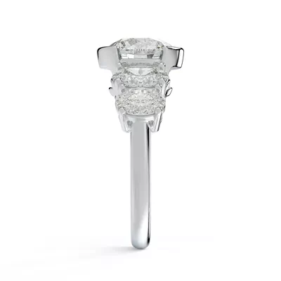 Neria Five-Stone Half Bezel Lab Diamond Engagement Ring
