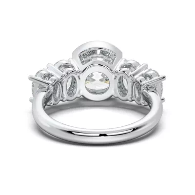 Neria Five-Stone Half Bezel Lab Diamond Engagement Ring