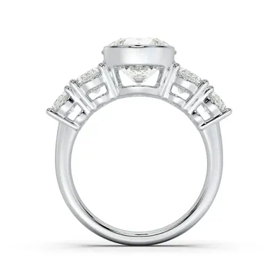 Neria Five-Stone Half Bezel Engagement Ring