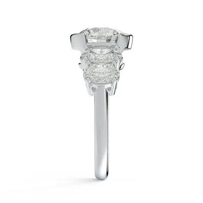 Neria Five-Stone Half Bezel Engagement Ring