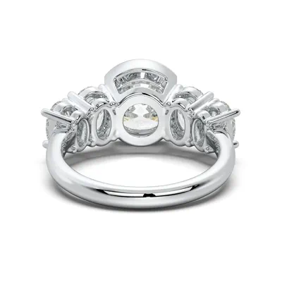 Neria Five-Stone Half Bezel Engagement Ring