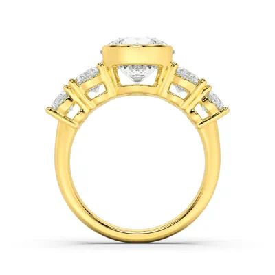 Neria Five-Stone Half Bezel Engagement Ring