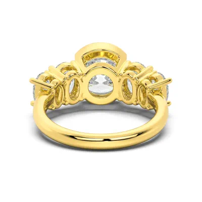 Neria Five-Stone Half Bezel Engagement Ring