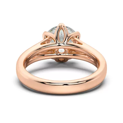 Ravello Split Shank Cathedral Solitaire Engagement Ring