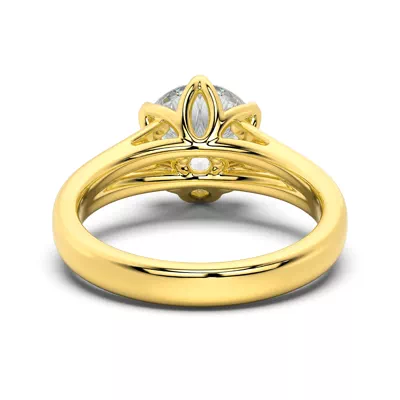Ravello Split Shank Cathedral Solitaire Engagement Ring