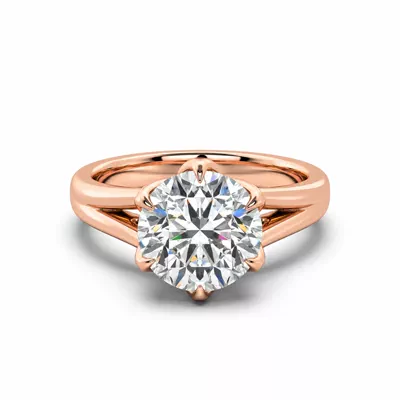 Ravello Split Shank Cathedral Solitaire Engagement Ring