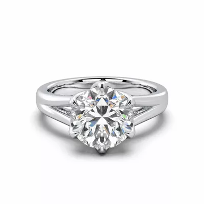 Ravello Split Shank Cathedral Solitaire Engagement Ring