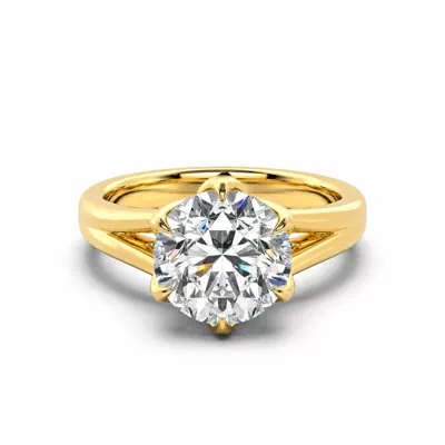 Ravello Split Shank Cathedral Solitaire Engagement Ring