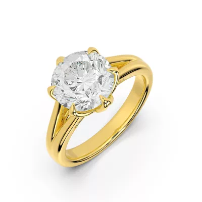 Ravello Split Shank Cathedral Solitaire Engagement Ring