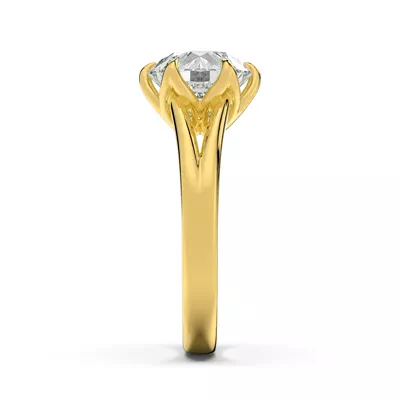 Ravello Split Shank Cathedral Solitaire Engagement Ring