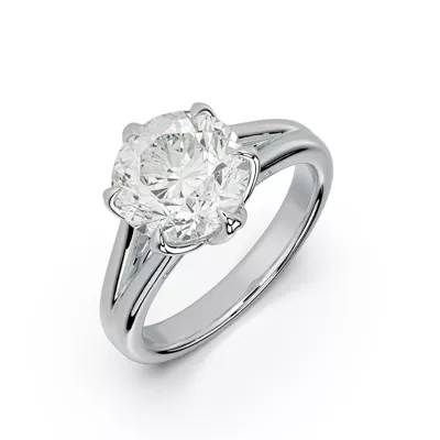 Ravello Split Shank Cathedral Solitaire Engagement Ring