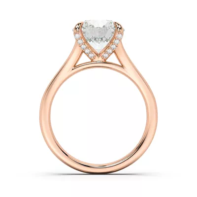 Senlis Split Shank Cathedral Lab Engagement Ring