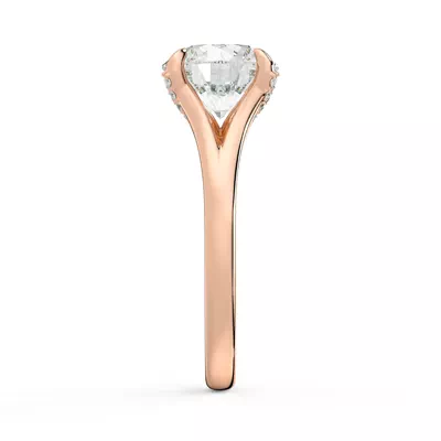 Senlis Split Shank Cathedral Lab Engagement Ring