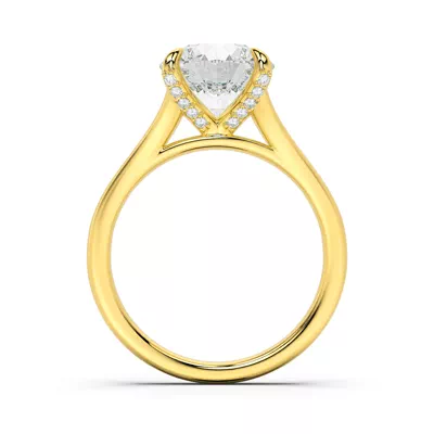 Senlis Split Shank Cathedral Lab Engagement Ring