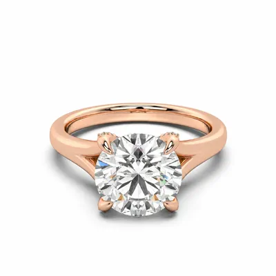 Senlis Split Shank Cathedral Lab Engagement Ring