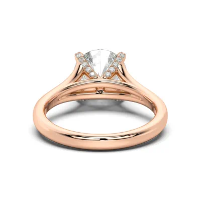 Senlis Split Shank Cathedral Lab Engagement Ring