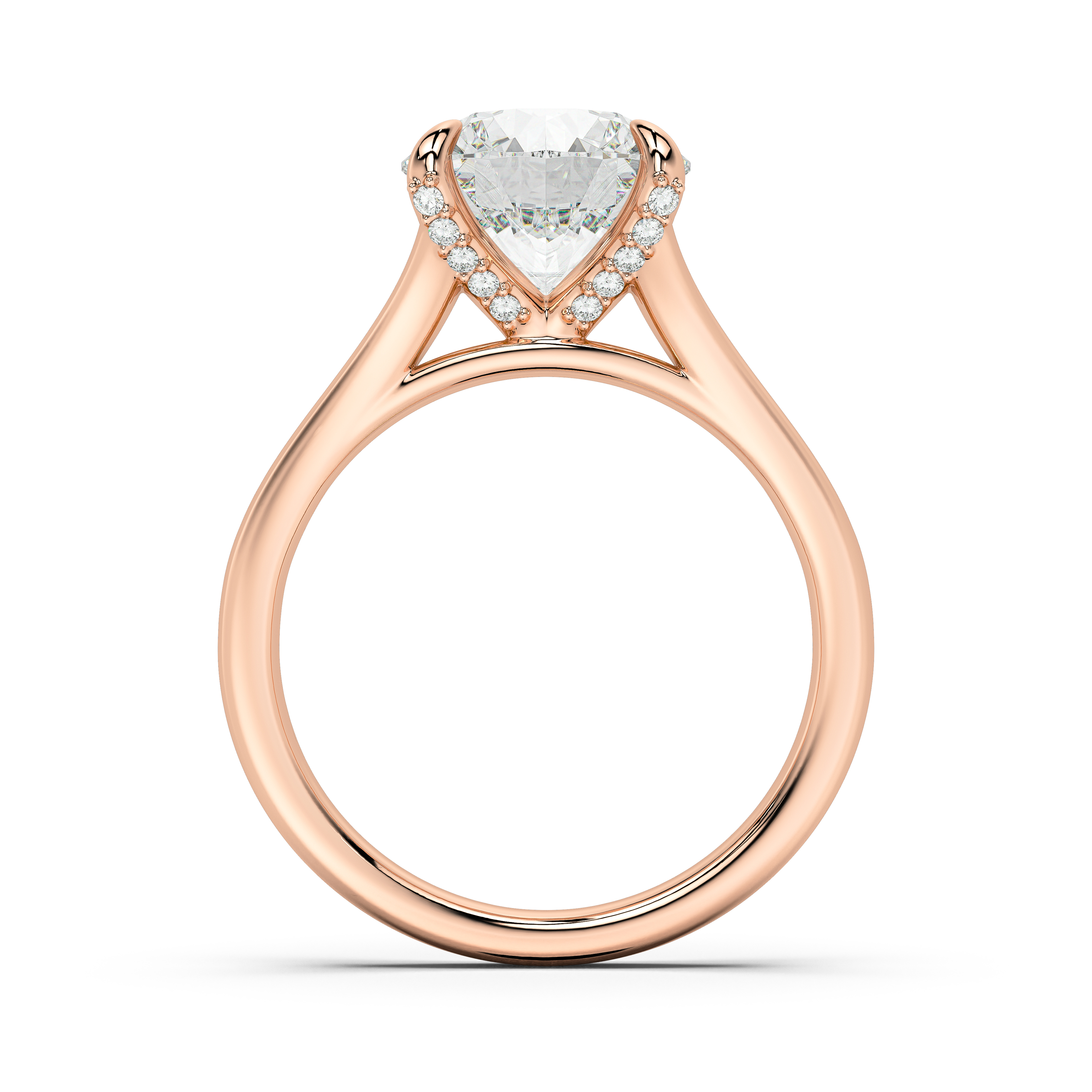 Senlis Split Shank Cathedral Engagement Ring